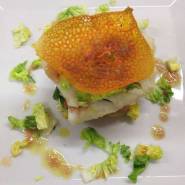 Dos de cabillaud jus de framboise